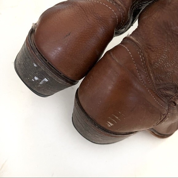 DAN POST Womens Cowboy Boots Tobacco Brown Pointed Toe Size 7.5 M - Picture 4 of 11